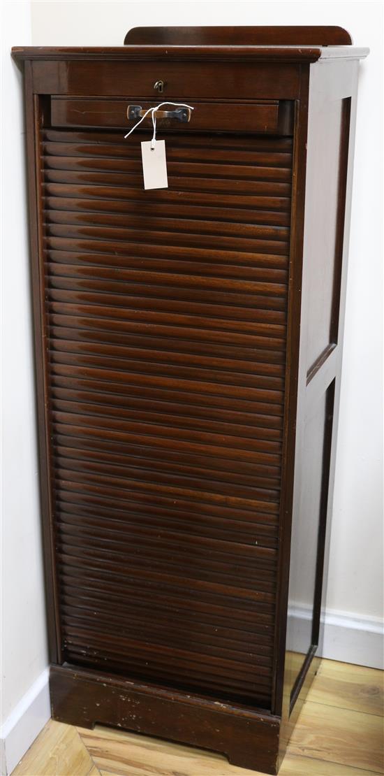 A tambour shutter desk, H127cm